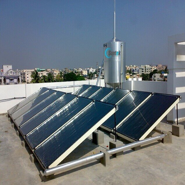 Suntek FPC non pressurized solar water heater price in india