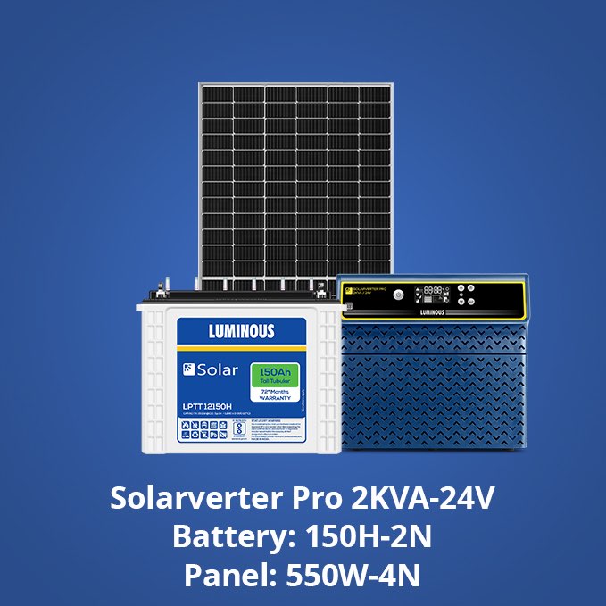 Luminous दे रहा सस्ते में Solar Off Grid Combo 1 इन्वर्टर 2 Solar Battery और 4 550WSolar Panel के साथ 
