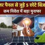 Solar Panel से जुड़े 5 छोटे व्यवसाय करें शुरु, कम निवेश में होगा बड़ा मुनाफा