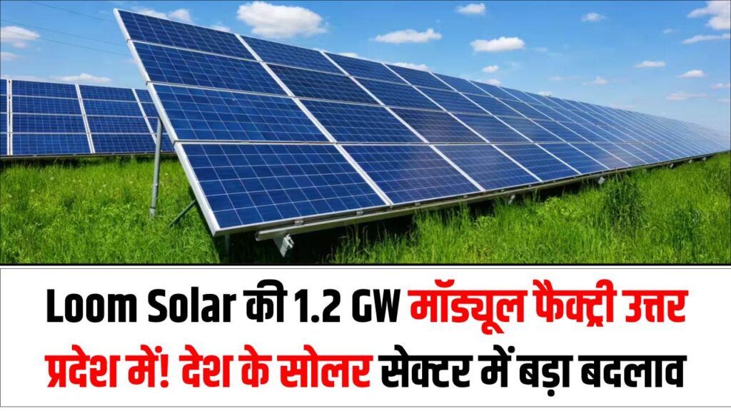 Loom Solar की 1.2 GW मॉड्यूल फैक्ट्री उत्तर प्रदेश में! देश के सोलर सेक्टर में बड़ा बदलाव